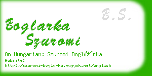 boglarka szuromi business card